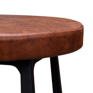 Rustic Brown Bar Stool with Black Legs