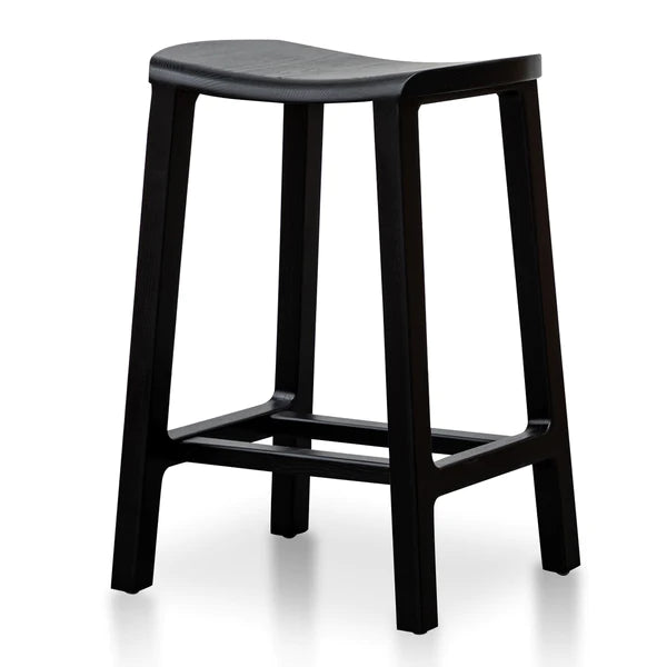 Black Wooden Bar Stool