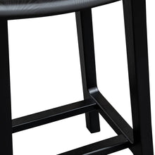 Load image into Gallery viewer, Black Wooden Bar Stool