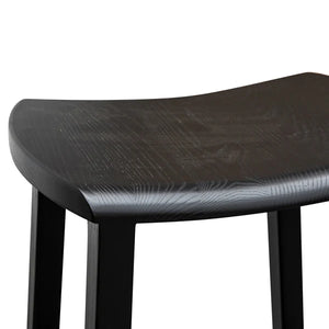 Black Wooden Bar Stool