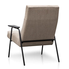 Load image into Gallery viewer, Sand Grey Fabric Armchair with Black Timber