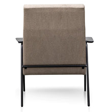 Load image into Gallery viewer, Sand Grey Fabric Armchair with Black Timber