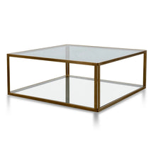 Load image into Gallery viewer, Glass Coffee Table with Gold Base