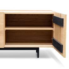 Load image into Gallery viewer, Natural Entertainment Unit with Black Legs