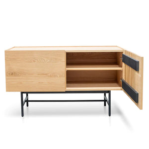 Natural Buffet Unit with Black Legs