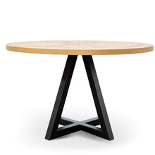 Load image into Gallery viewer, 1.25m Round Oak Dining Table