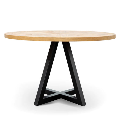 1.25m Round Oak Dining Table