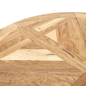 1.25m Round Oak Dining Table