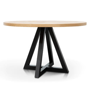 1.25m Round Oak Dining Table