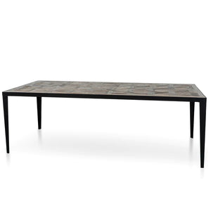 2.4m Dark Natural Dining Table