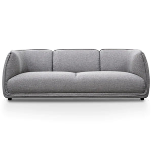Graphite Grey Three-Seater Fabric Sofa