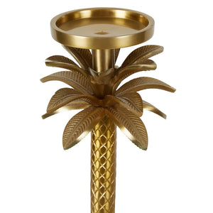Gold Palm Candle Stick Large