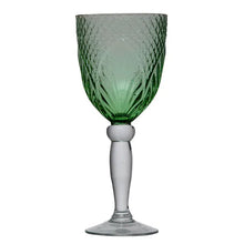 Load image into Gallery viewer, Green Vintage Glass Goblet