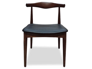 Dark Brown Elbow Dining Chair