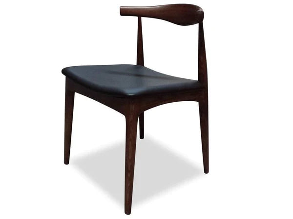 Dark Brown Elbow Dining Chair