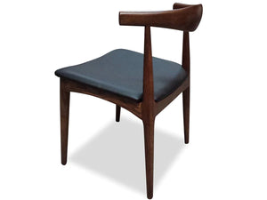 Dark Brown Elbow Dining Chair
