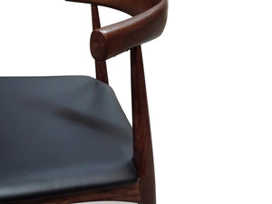 Dark Brown Elbow Dining Chair