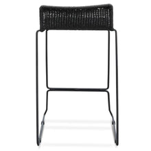 Load image into Gallery viewer, Black Frame Bar Stool with Black Cord Seat