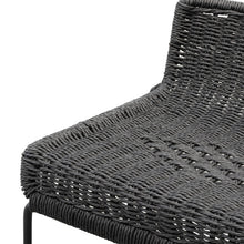 Load image into Gallery viewer, Black Frame Bar Stool with Black Cord Seat