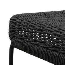 Load image into Gallery viewer, Black Frame Bar Stool with Black Cord Seat