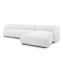 Load image into Gallery viewer, Light Textured Grey Three-Seater Right Chaise Sofa