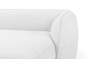 Light Textured Grey Three-Seater Right Chaise Sofa