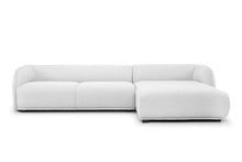Load image into Gallery viewer, Light Textured Grey Three-Seater Right Chaise Sofa
