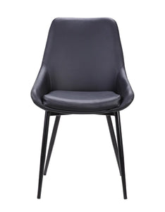 Black PU Dining Chair (Set of 2)