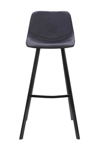 Black Fabric Bar Stool (Set of 2)