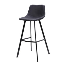 Load image into Gallery viewer, Black Fabric Bar Stool (Set of 2)