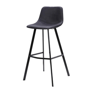 Black Fabric Bar Stool (Set of 2)