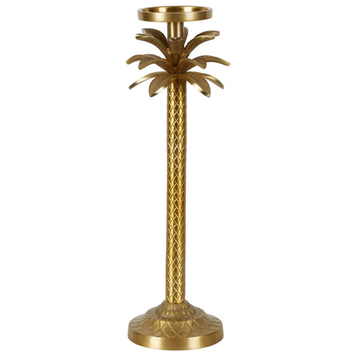 Gold Palm Candle Stick Large
