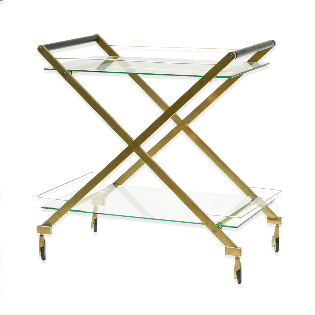 Brushed Gold Bar Cart