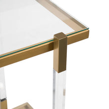 Load image into Gallery viewer, Brushed Gold &amp; Glass Bar Cart