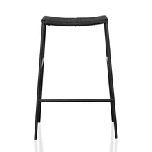 Load image into Gallery viewer, Full Black Rattan Bar Stool (Set of 2)
