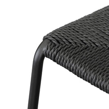 Load image into Gallery viewer, Full Black Rattan Bar Stool (Set of 2)
