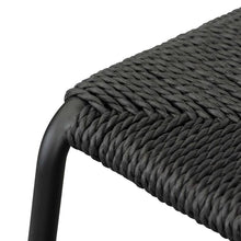 Load image into Gallery viewer, Full Black Rattan Bar Stool (Set of 2)