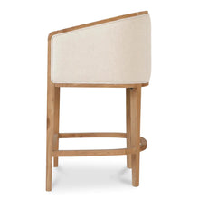 Load image into Gallery viewer, Light Beige Bar Stool with Natural Frame