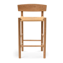 Load image into Gallery viewer, Natural Bar Stool with Back Rest