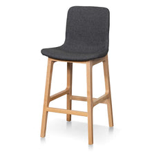 Load image into Gallery viewer, Grey Bar Stool with Natural Legs
