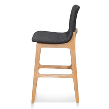 Load image into Gallery viewer, Grey Bar Stool with Natural Legs