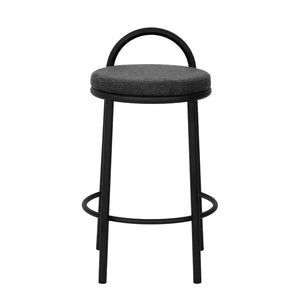 Charcoal Grey Fabric Bar Stool (Set of 2)