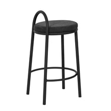 Load image into Gallery viewer, Charcoal Grey Fabric Bar Stool (Set of 2)