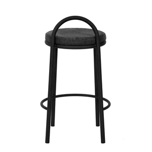 Charcoal Grey Fabric Bar Stool (Set of 2)