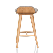 Load image into Gallery viewer, Natural Bar Stool with Grey Seat