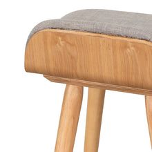 Load image into Gallery viewer, Natural Bar Stool with Grey Seat
