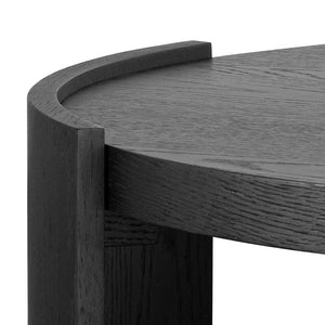 Black Wooden Round Coffee Table