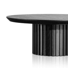 Load image into Gallery viewer, Black Wooden Round Coffee Table