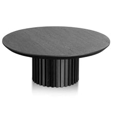 Load image into Gallery viewer, Black Wooden Round Coffee Table