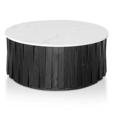 Load image into Gallery viewer, Black Round Marble Coffee Table